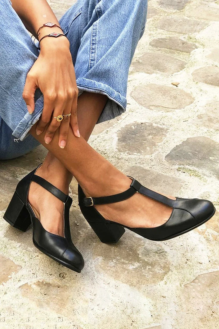 T-bar Court Shoes