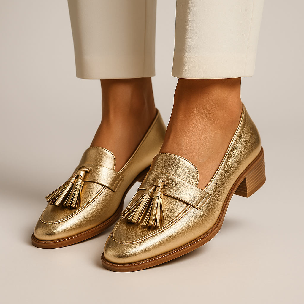 Gold Loafers