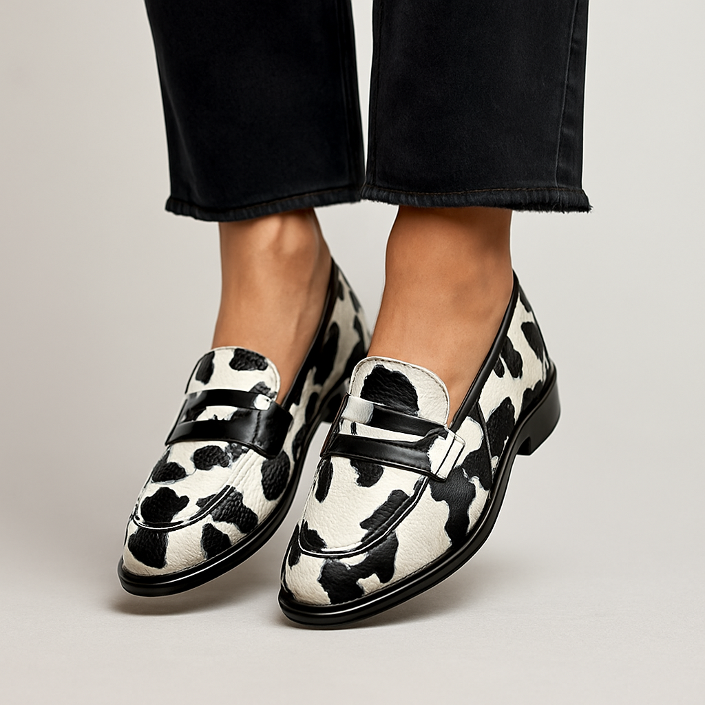 Bold Cow Loafers