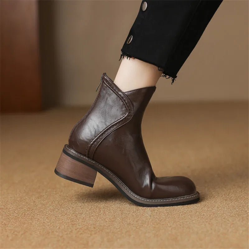 C25 - ANKLE LEATHER SHOES