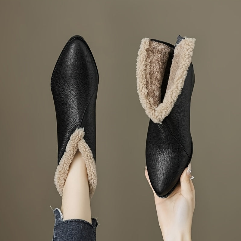 Women's Beige Pointed Toe Boots