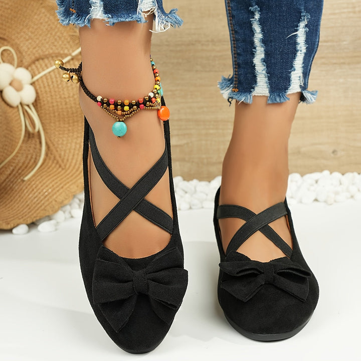 Women's Ballet Flats with Bow Detail