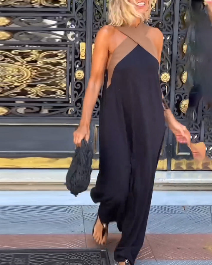 Cross neck Maxi Dress