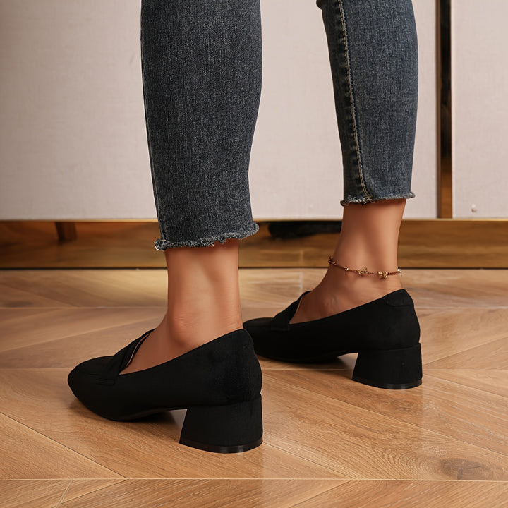 Slip-On Square Toe Mary-Jane Loafers