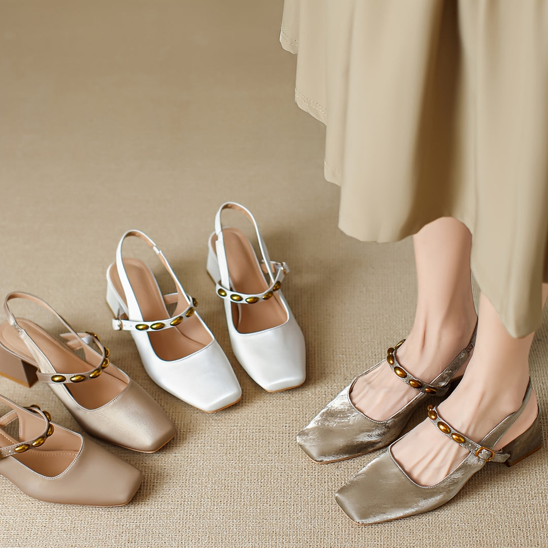 Elegant Chunky Block Heel Sandals