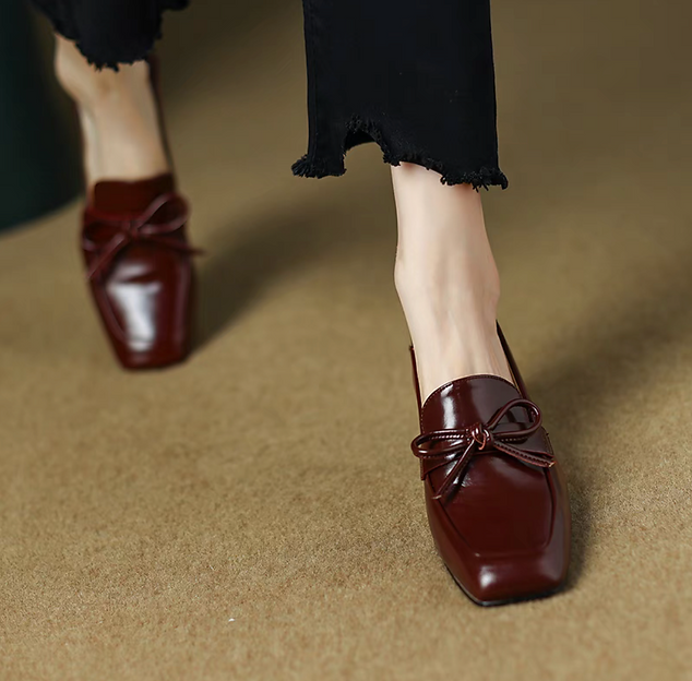 Women's Square Toe Slip-On Shoes