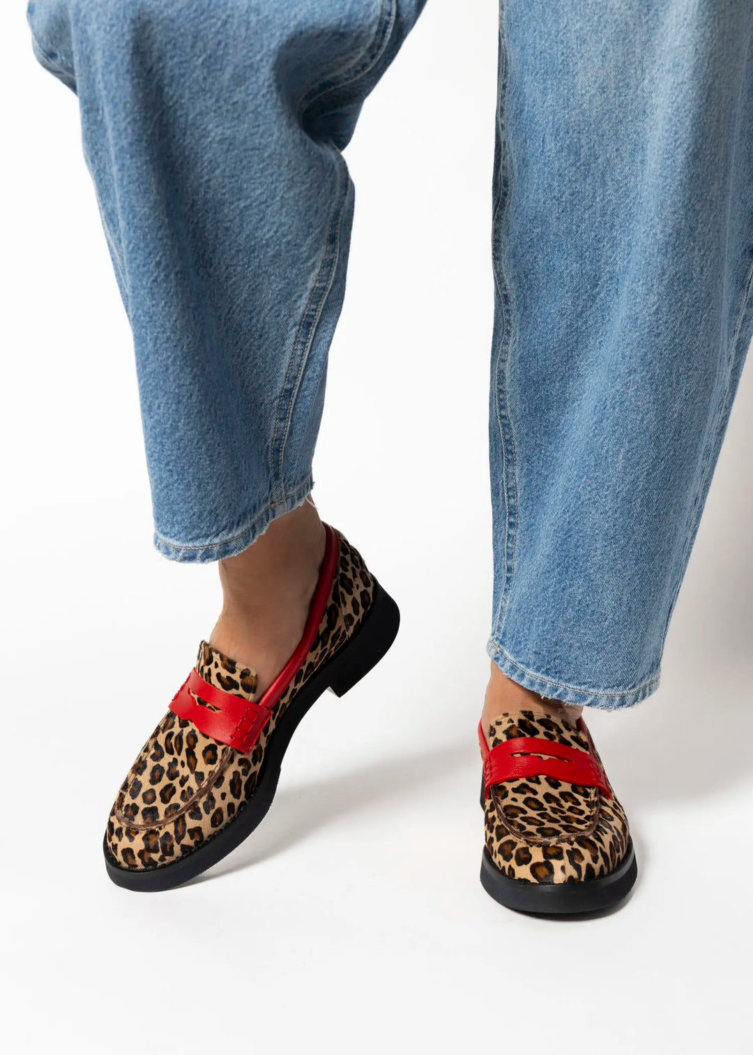 Red Detail Loafers