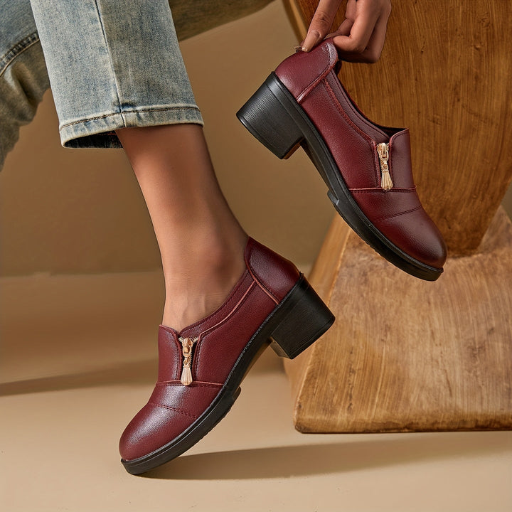 Chunky Platform High-Heel Mules