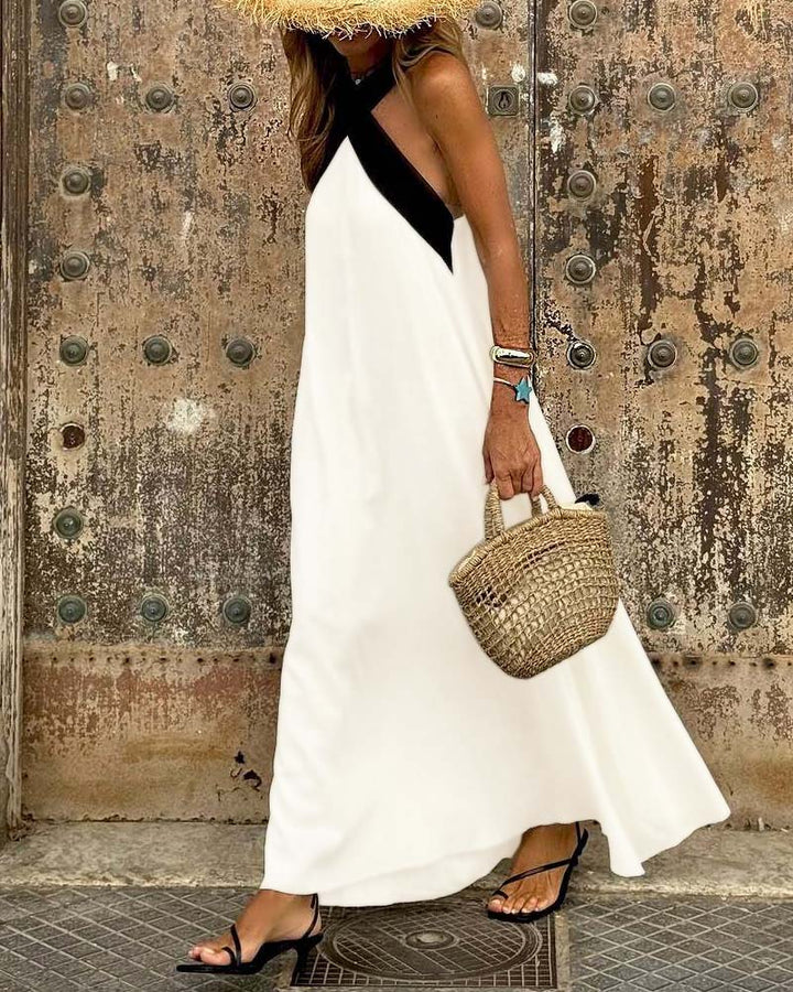 Cross neck Maxi Dress