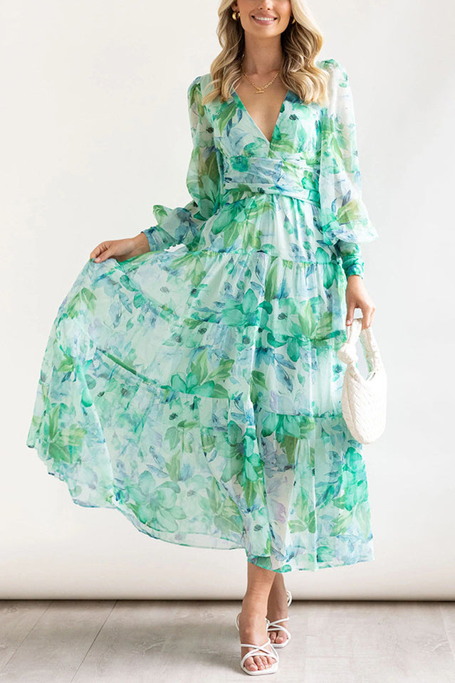 Floral Mint Maxi Dress