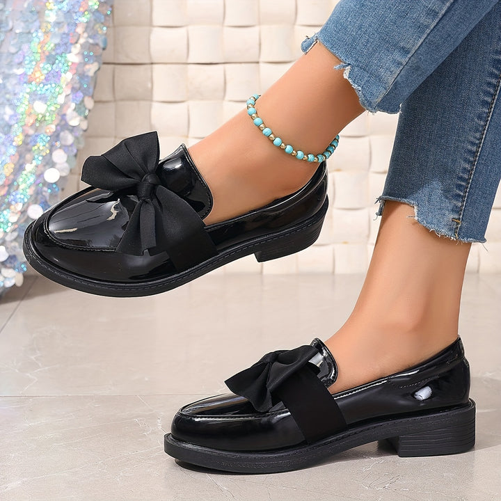Women's Retro Bowknot Loafers
