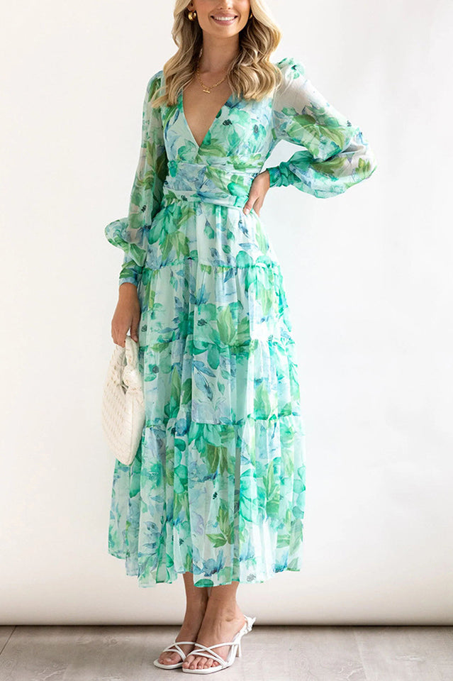 Floral Mint Maxi Dress
