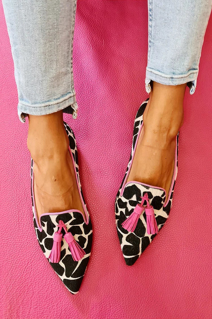 Fringe Pointed Loafers