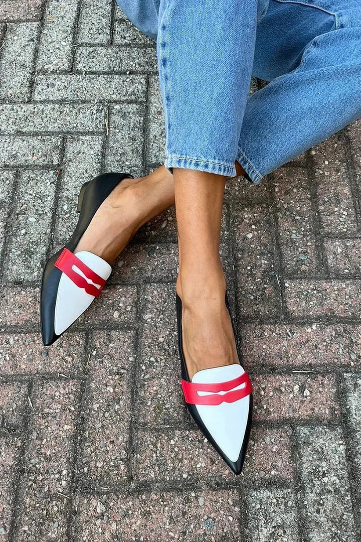 Red Shades Pointed Shoes