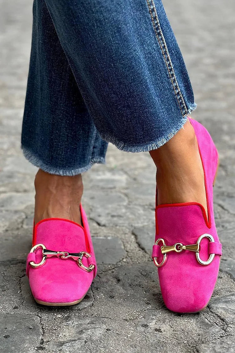 Buckle Flat Loafers