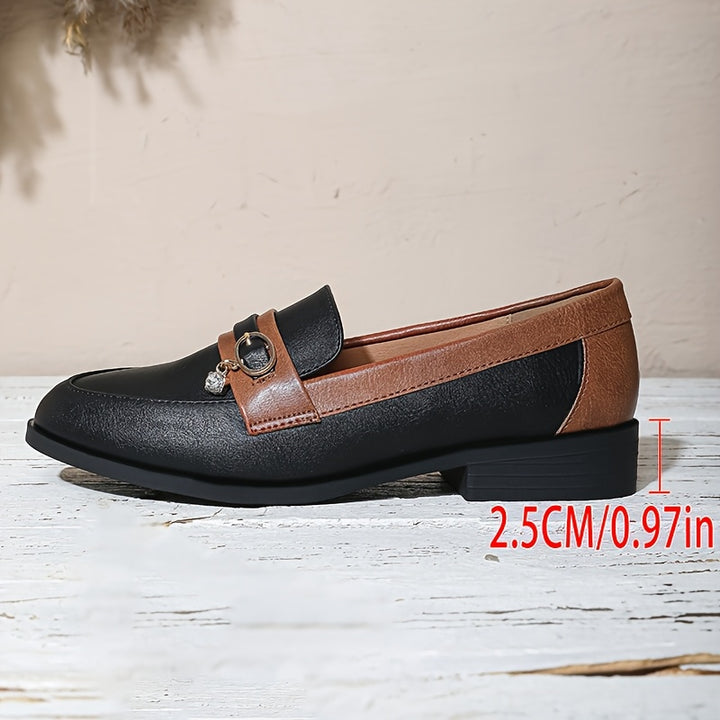 Vintage British Style Slip-On Loafers for Women