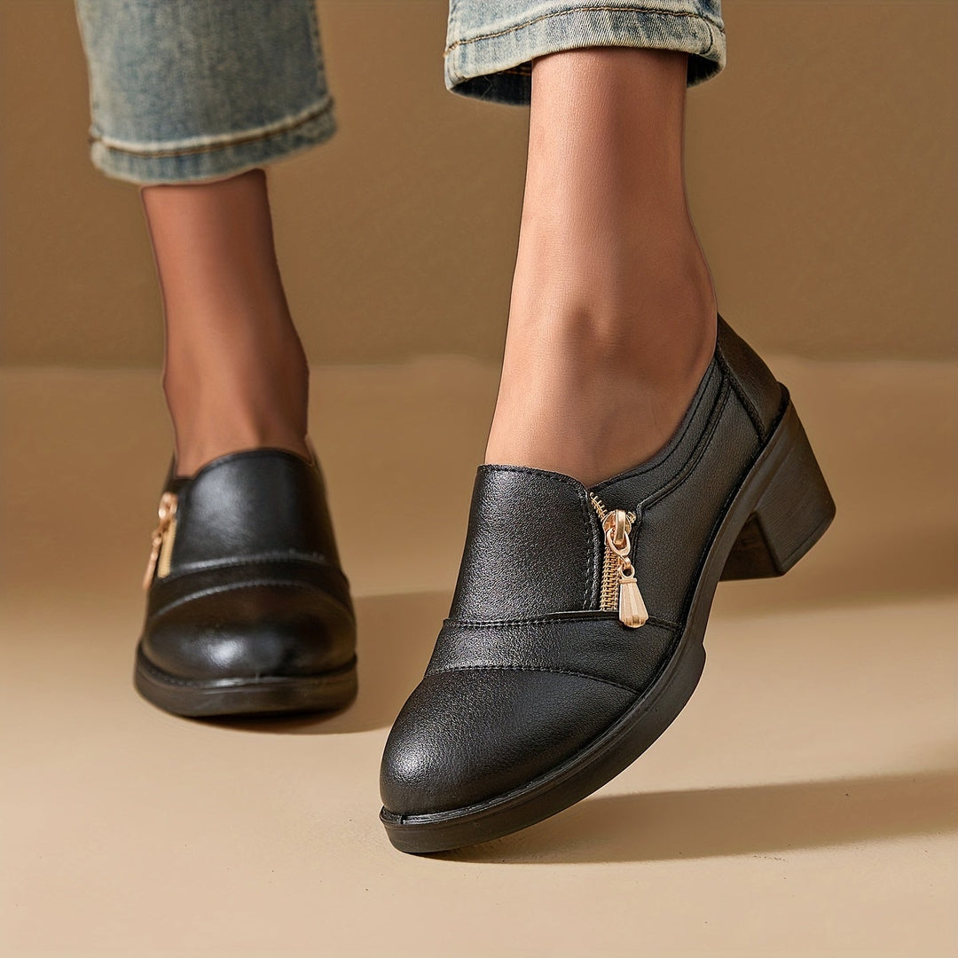 Chunky Platform High-Heel Mules