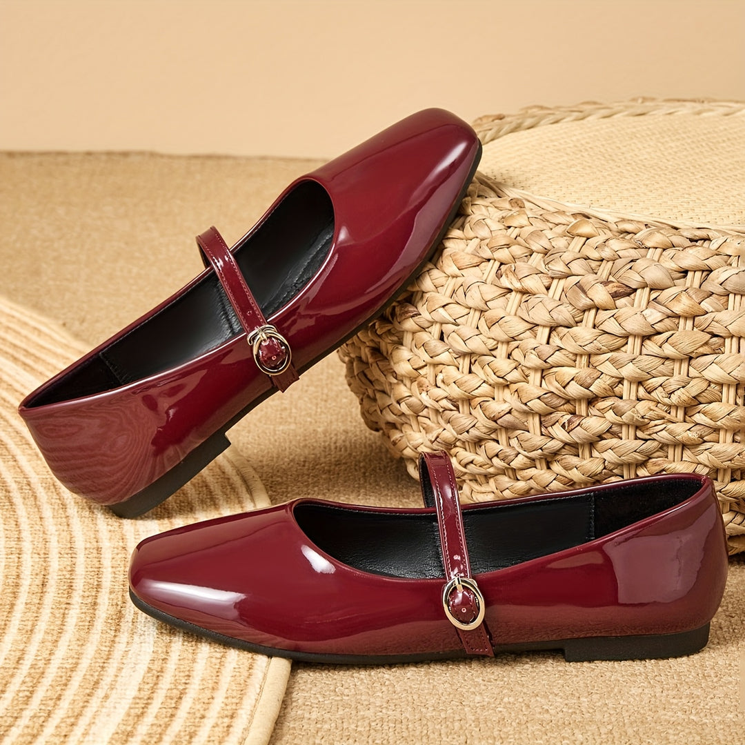 Women'S Burgundy Slip-On Flats