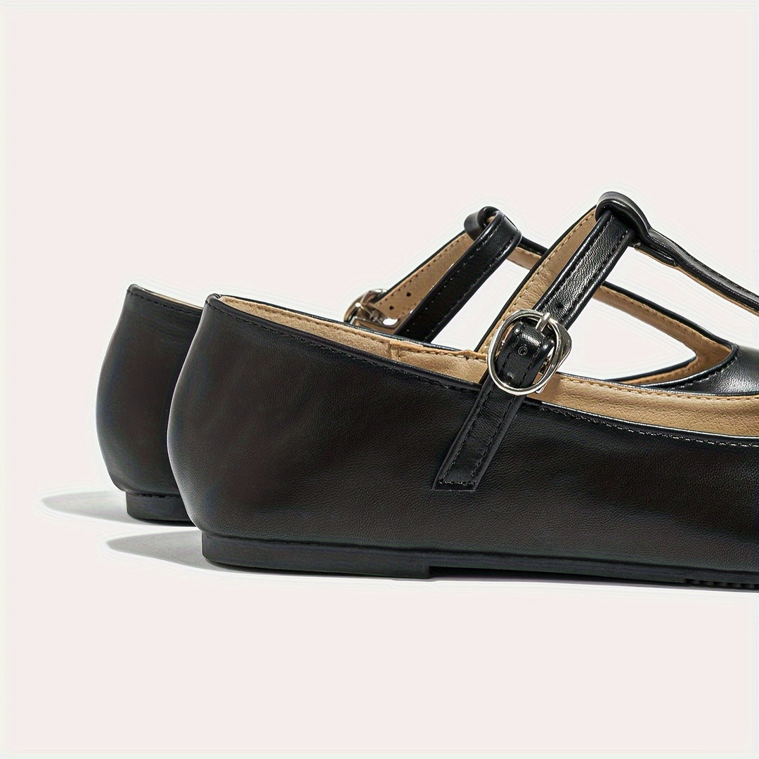 Mary Jane Flats with T-Strap