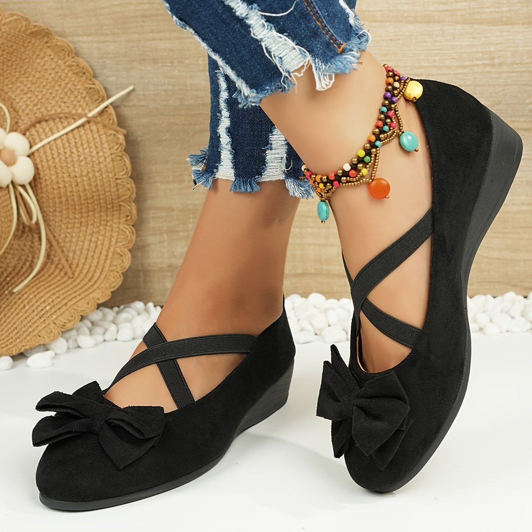 Women's Ballet Flats with Bow Detail