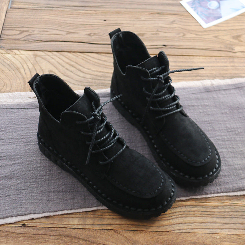Soft Sole High-Top Lace-Up Women's Boots