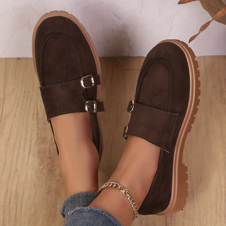 Vintage Double-Buckle Loafers