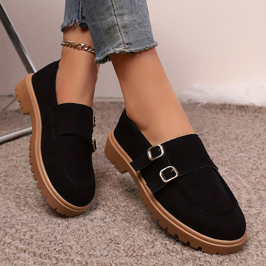 Vintage Double-Buckle Loafers