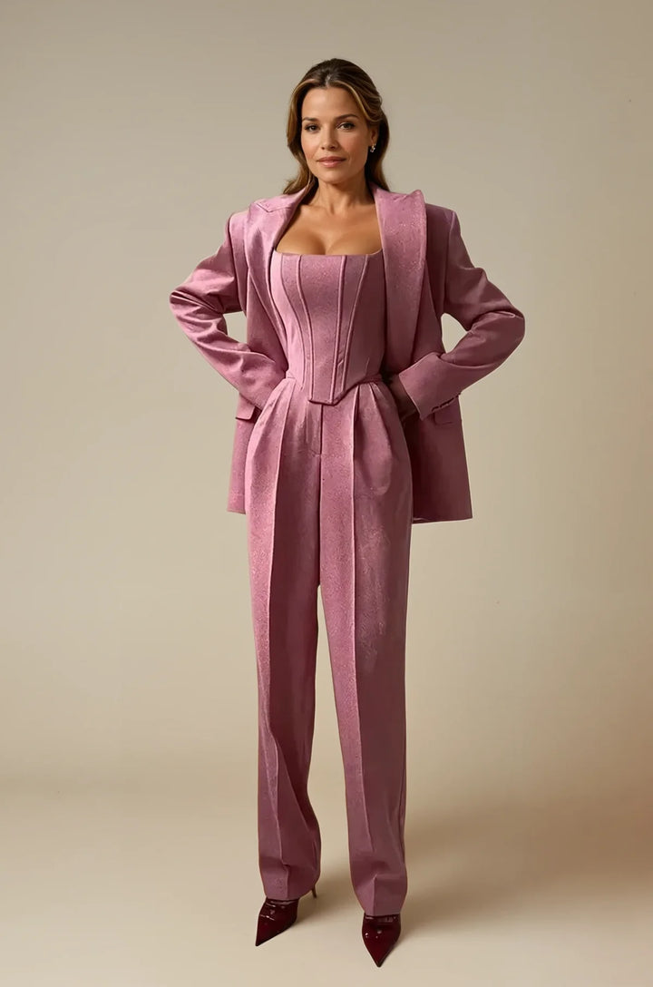 Set with double-breasted blazer
