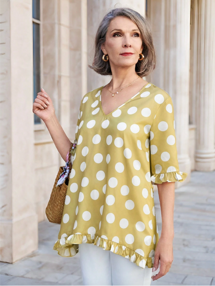 Relaxed V-neck Blouse