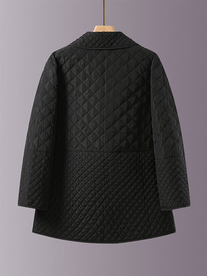 Diamond-Shaped Long Thin Coat for Women