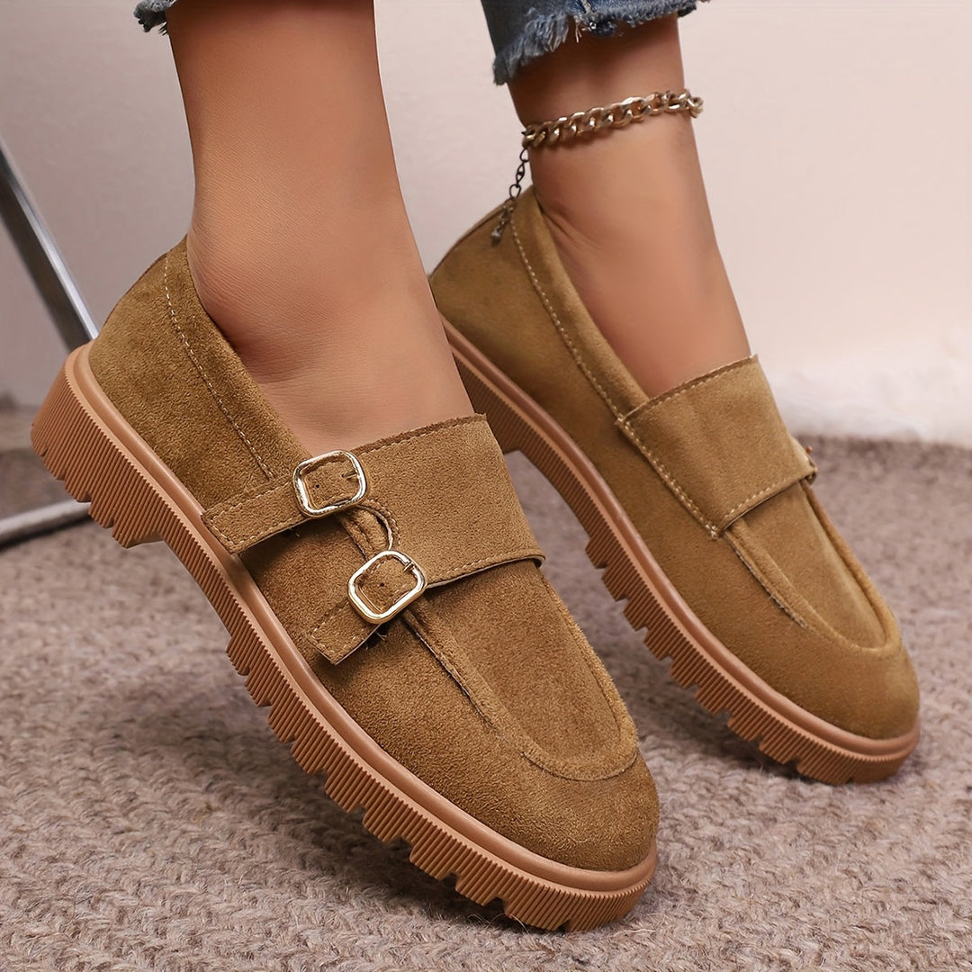 Vintage Double-Buckle Loafers