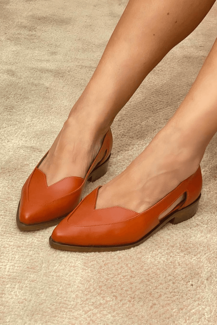 Cut Out Pointed Toe Shoes