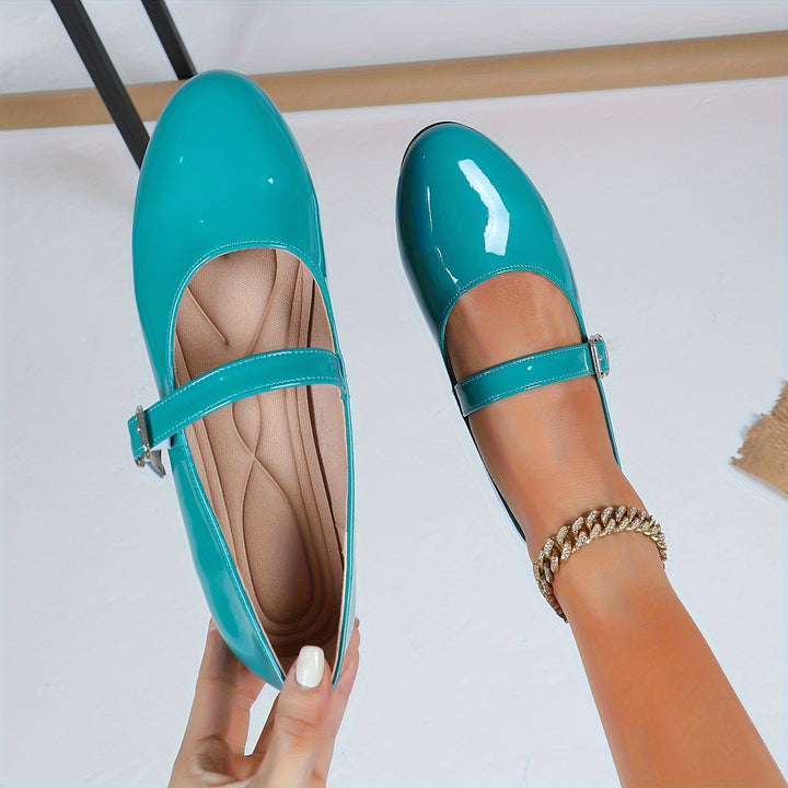 Round-Toe Mary Jane Flats