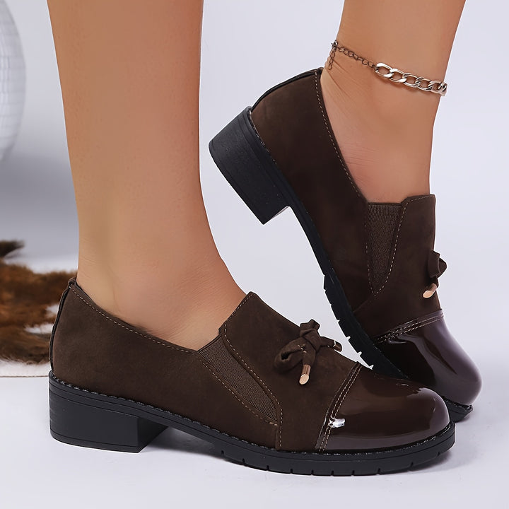 Women's Slip-On Loafers with Bow