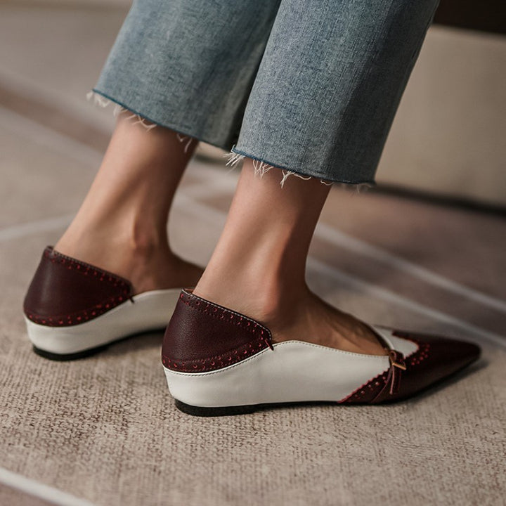 Retro Pointed Toe Ballet Flats