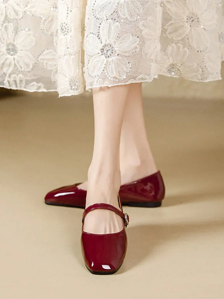 Women'S Burgundy Slip-On Flats