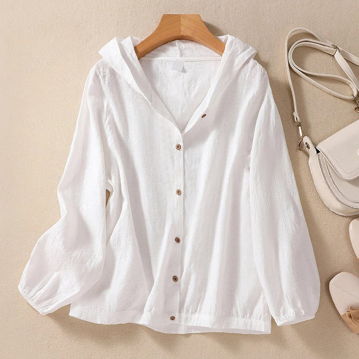Loose Linen Hoodie