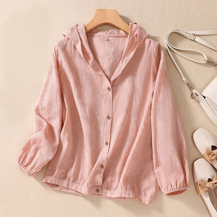 Loose Linen Hoodie