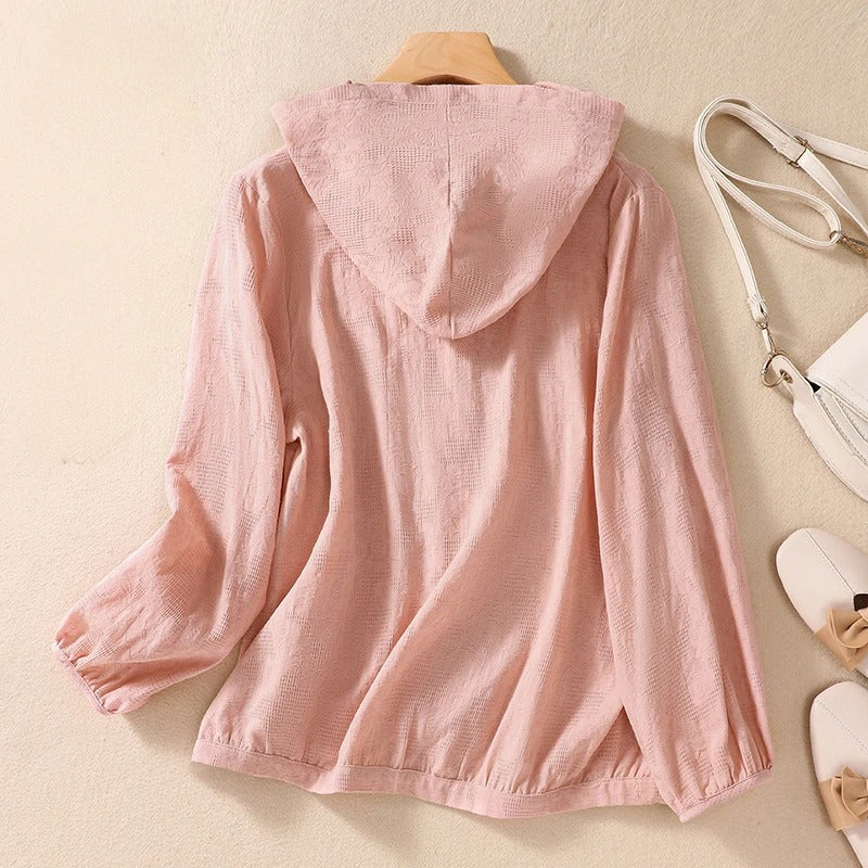 Loose Linen Hoodie