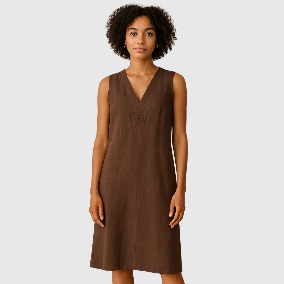 V-neck Long dress