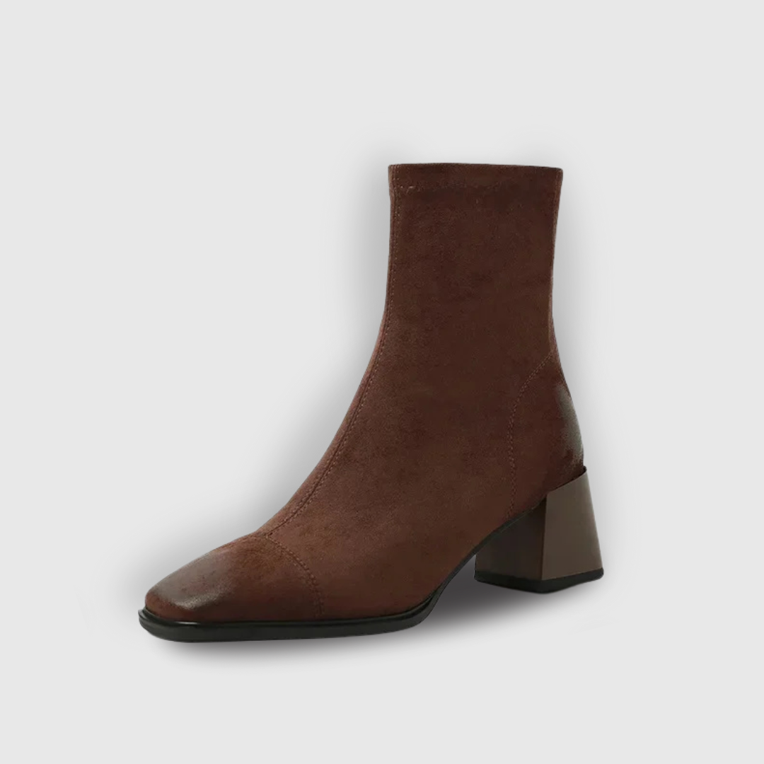 Thick Heel Square Head Boots