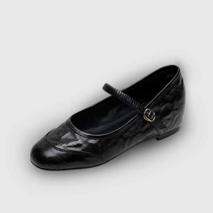 Round Toe Buckle Flats