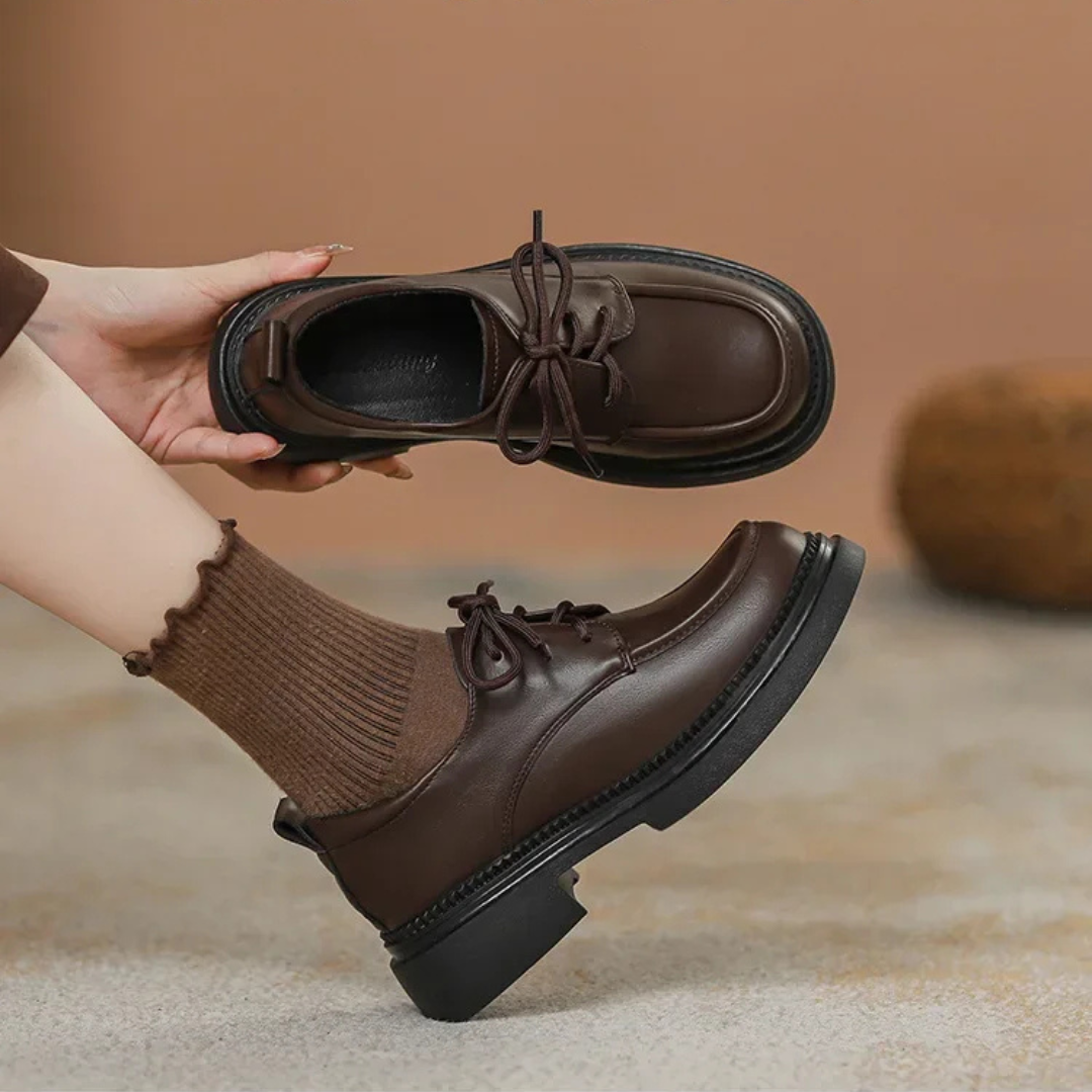 Lace-Up Thick Bottom British Style shoes