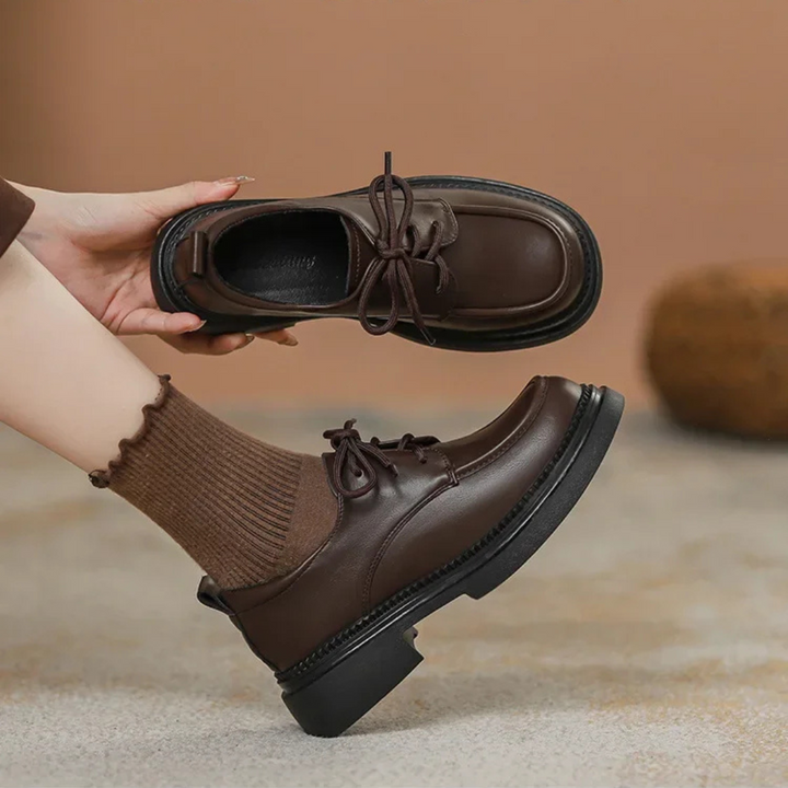 Lace-Up Thick Bottom British Style shoes