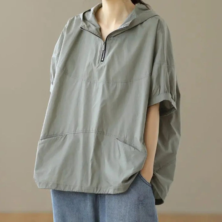 Plus size Casual Hooded Top