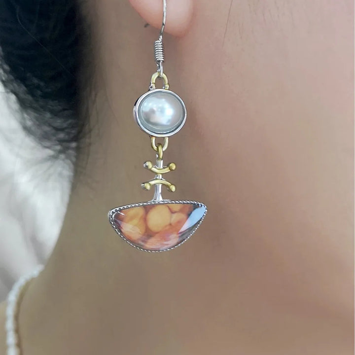 Retro Orange Earrings