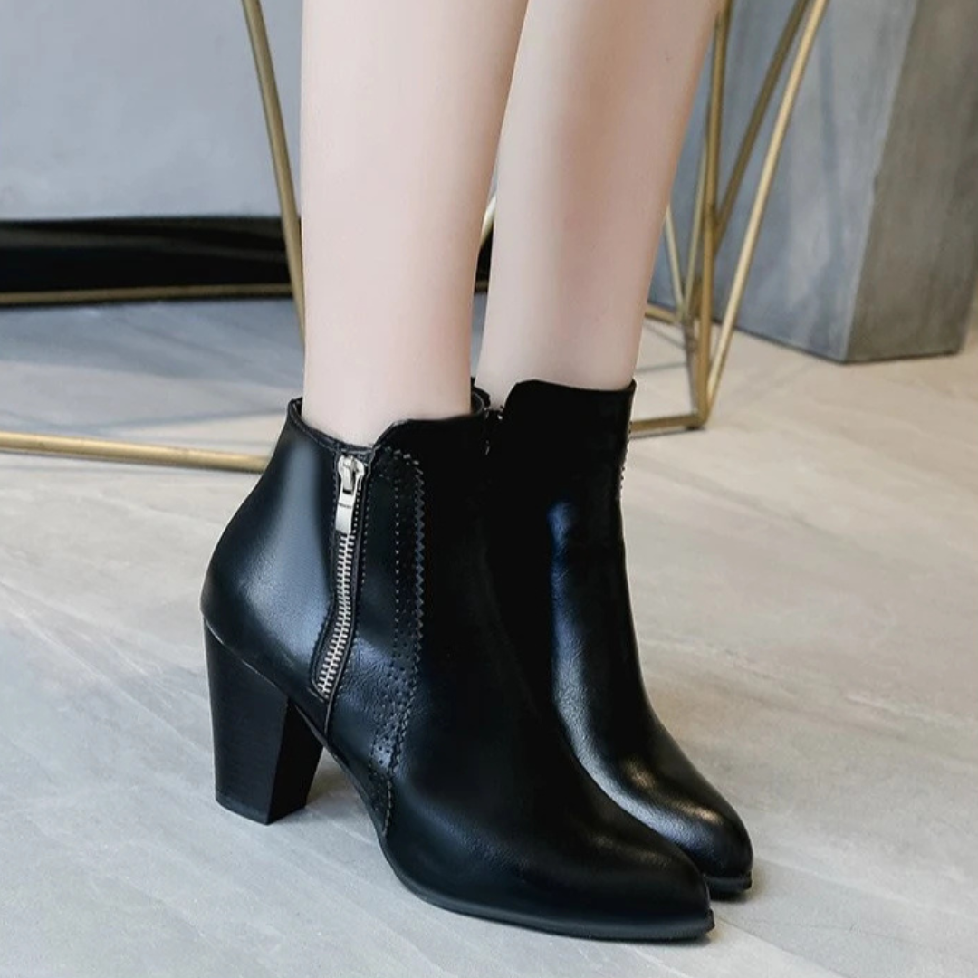 Retro Zipper Boots