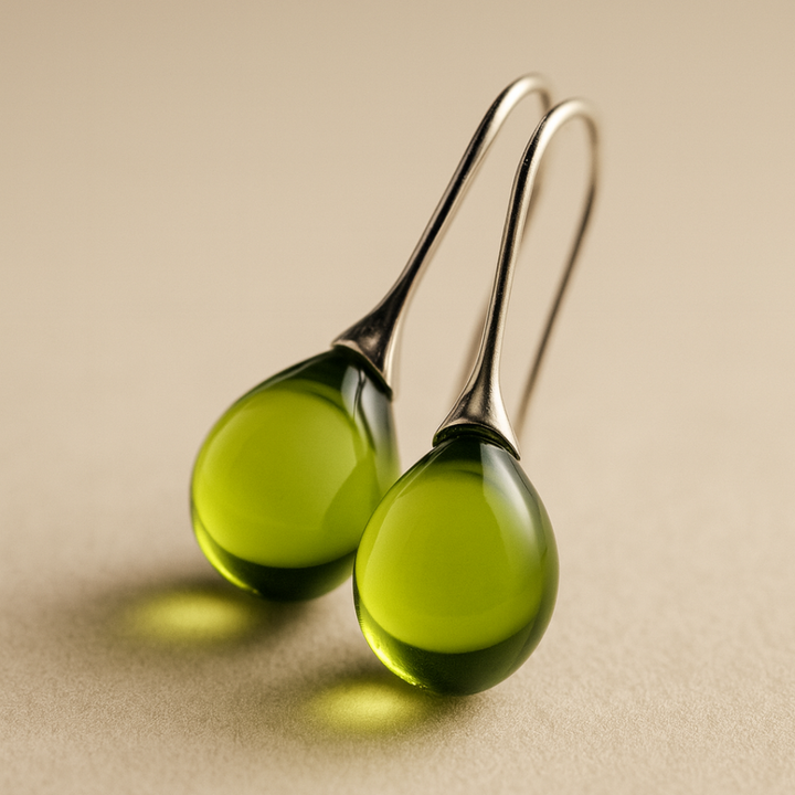 Olive Crystal Earrings