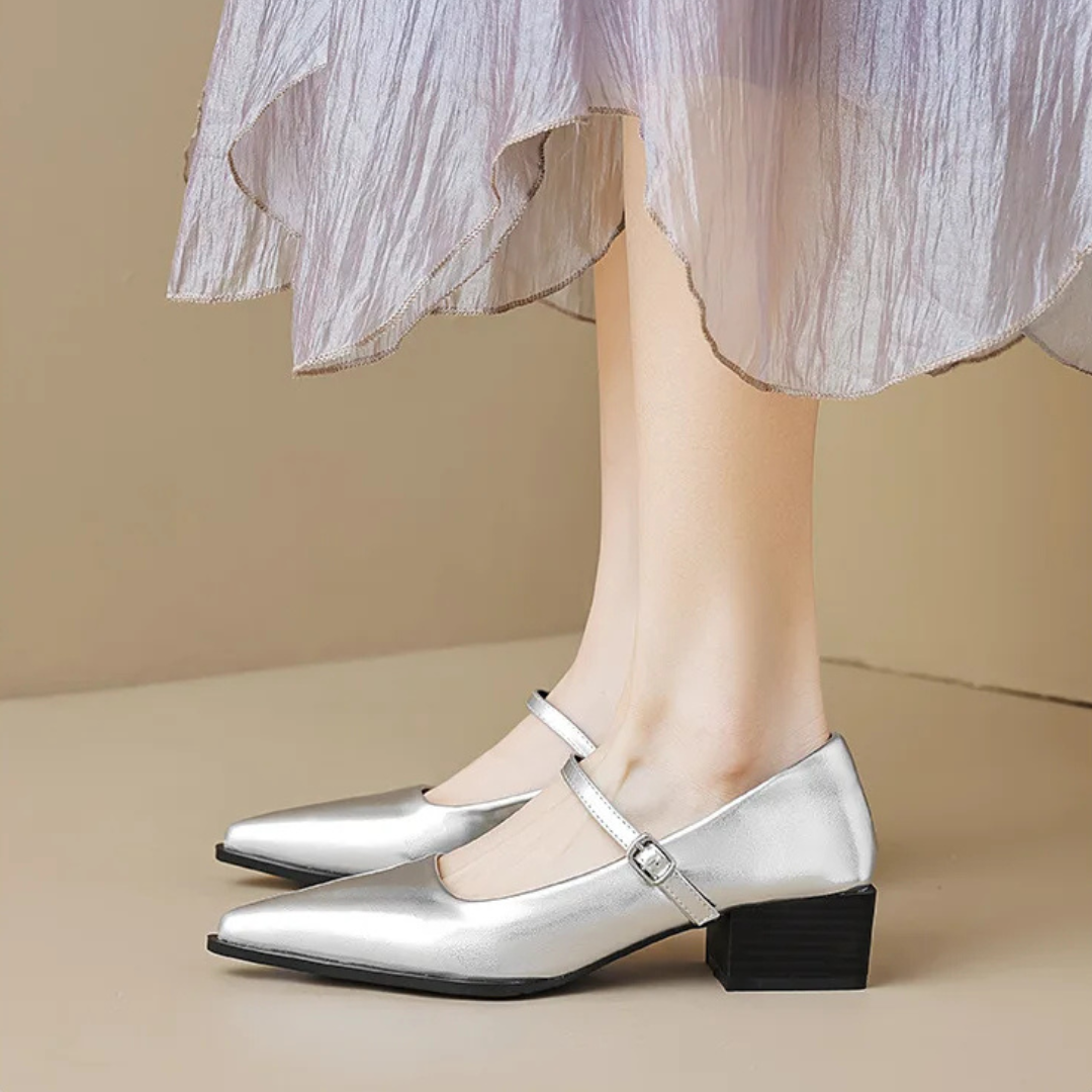 Mary Jane pointed shoes