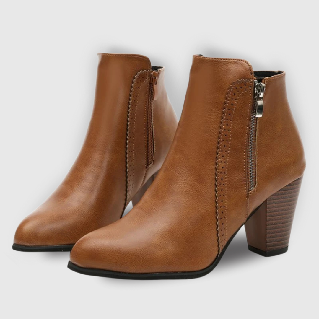 Retro Zipper Boots
